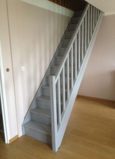 Rénovation escalier + Maître en couleur maison individuelle St Jean du Cardonnay